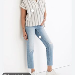 Madewell overbelly maternity jean